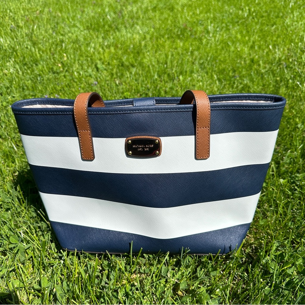 Michael Kors Striped Tote Bag